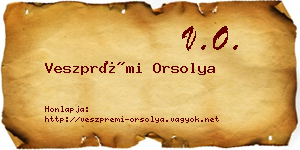 Veszprémi Orsolya névjegykártya